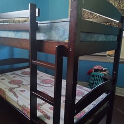 Wood Twin Bunk Bed Maple