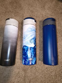 ZAK! 24OZ HOT/COLD INSULATED BOTTLE X 3 (see description for price)