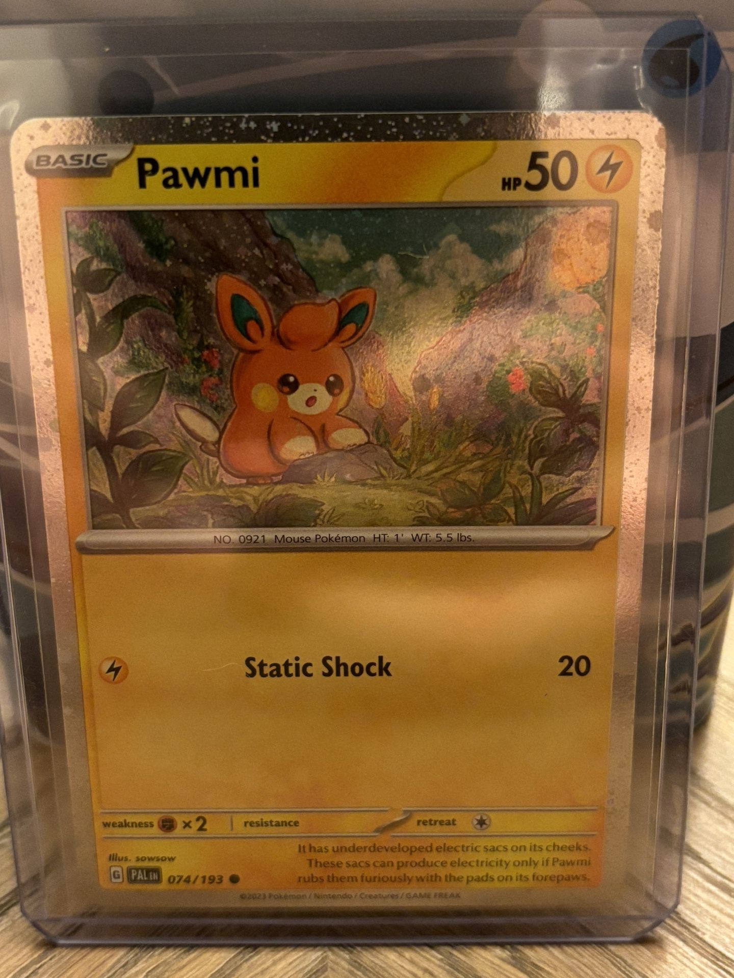 Pokémon TCG - Pawmi 074/193 - Cosmos Holo Promo Card Near Mint