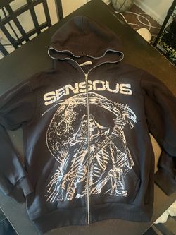 Sensuous graphic full zip hoodie