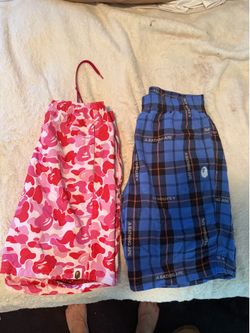 A Bathing Ape shorts.