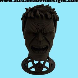 Hulk Bust Gaming Headset / Headphones Holder 3D Printed PLA