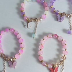 Bracelets For Girl Ages 4-7. Butterfly Beaded Bracelet. Price Is For Each. Cash Only 