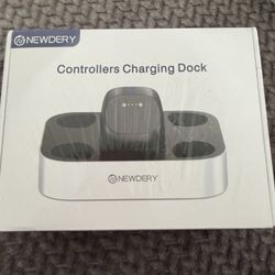 NEWDERY Controller Charger Station for Xbox for Xbox One/Series X|S Controller, White Fast Charging Dock, 2x1100mAh, Rechargeable Battery Packs, with 