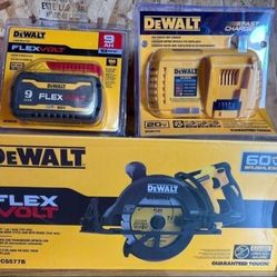 Dewalt 60v Flexvolt Circular Saw Set Includes Battery 9.0 Ah And Fast Charger Brand New 