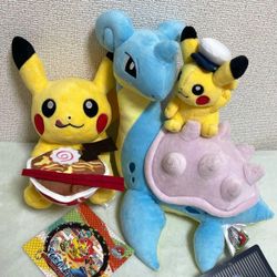 Exclusive Pokemon World Championships 2023 Japan Plush Lapras Pikachu Set of 2