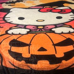 Hello kitty Halloween Blanket