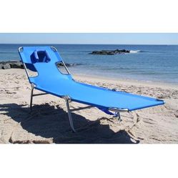 Chaise Lounge Beach Chair Blue