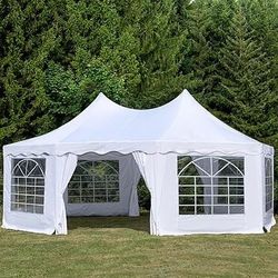 20' X 14.5' OCTAGONAL PARTY TENT-WHITE