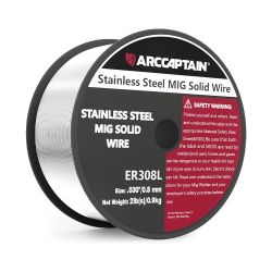 ARCCAPTAIN ER308L Solid Wire 2 Lbs Stainless Steel Mig Welding Wire