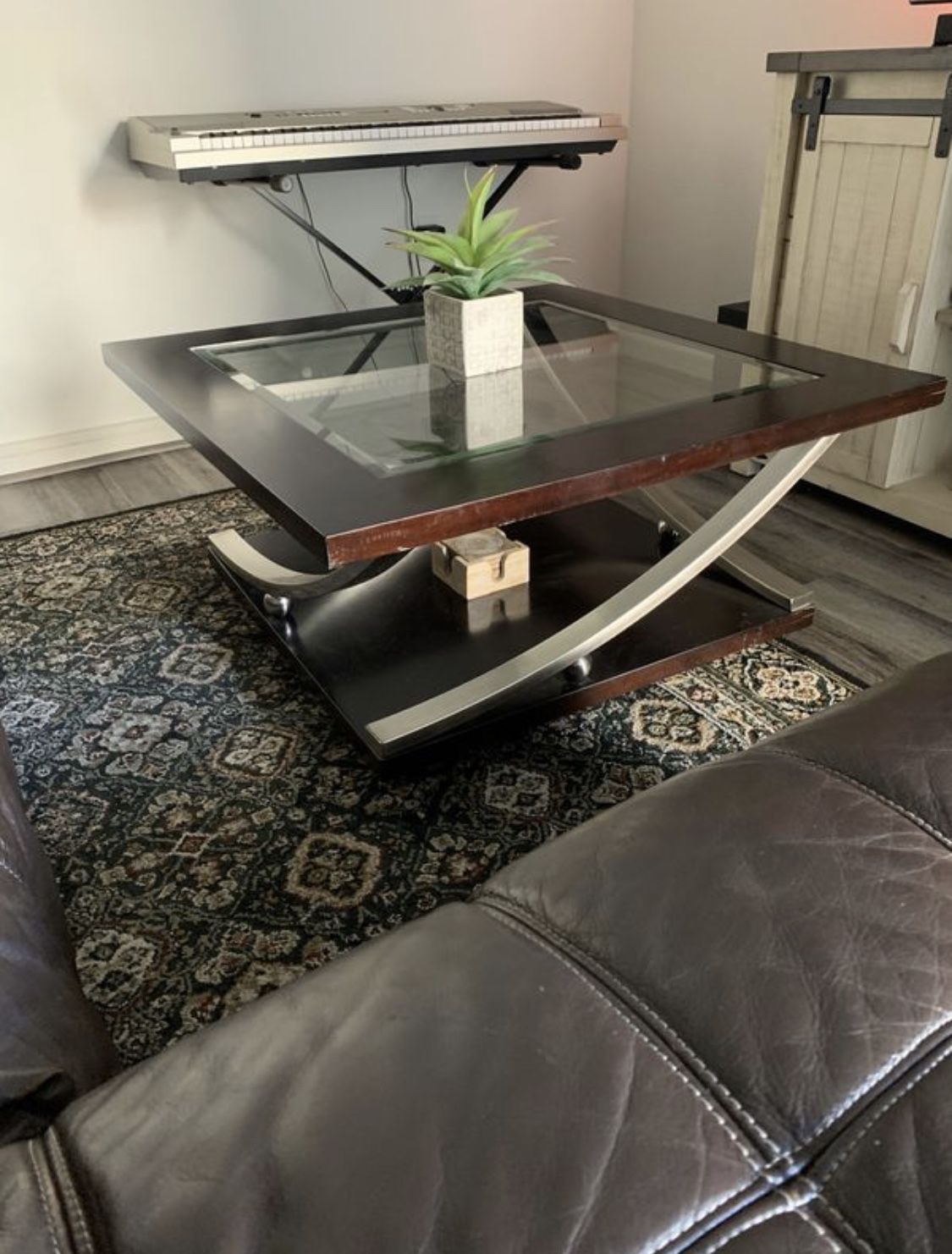 38x38 Wooden Coffee Table