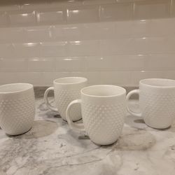 White Coffe Mugs 4pc