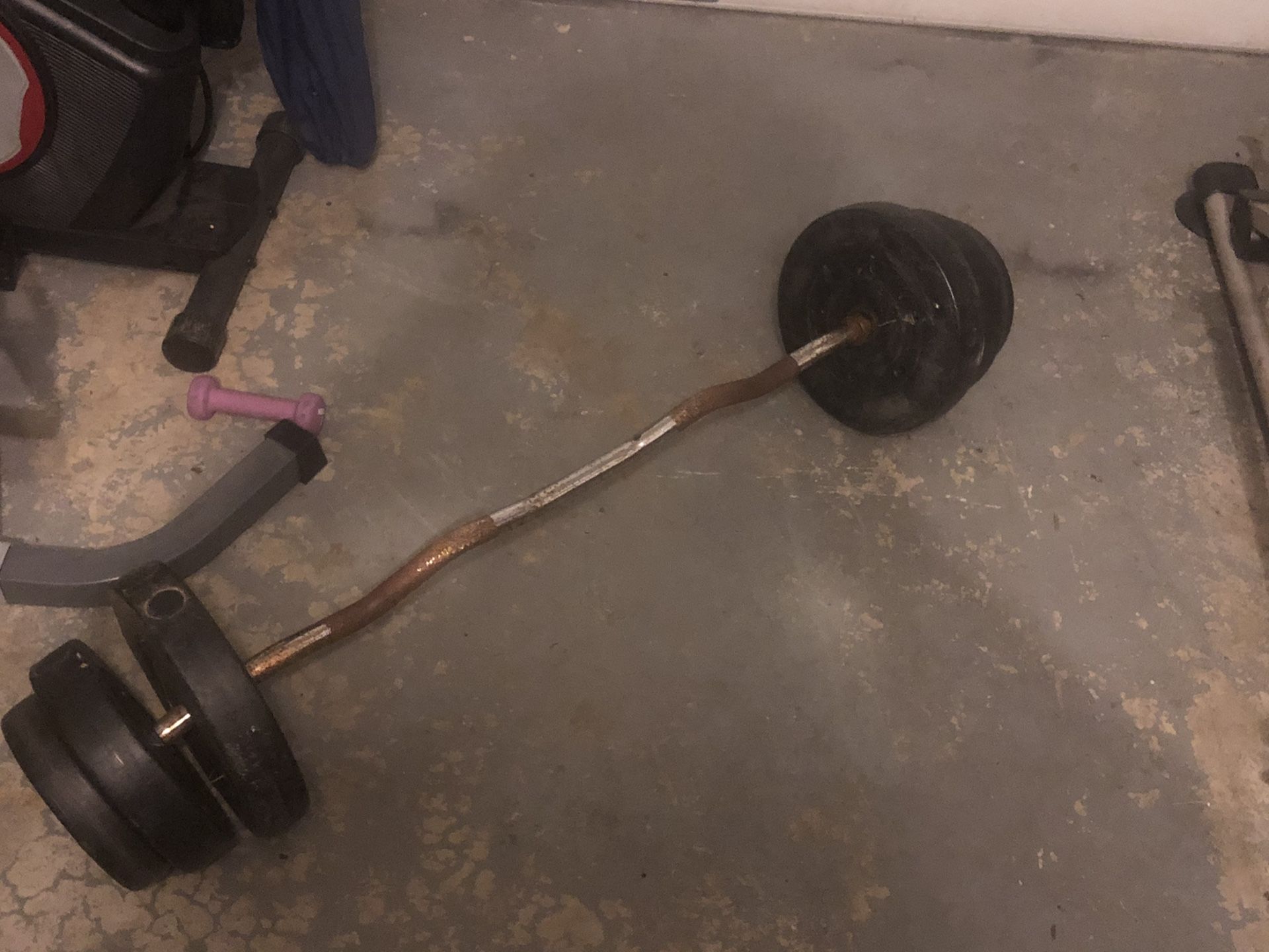 1 inch curl Bar 60 pounds of weight