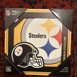3d Wall Art Pittsburgh Steelers Wooden Sign 12x12 NFL