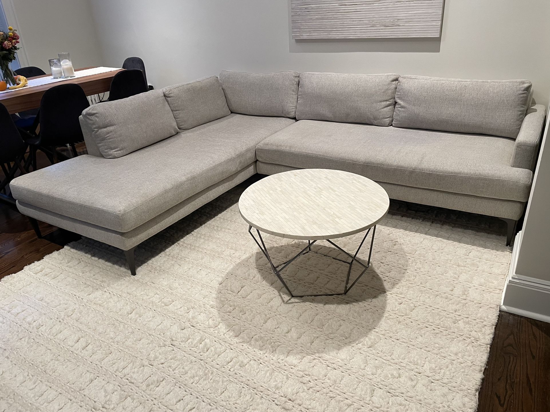 West Elm Andes Terminal chaise Sectional