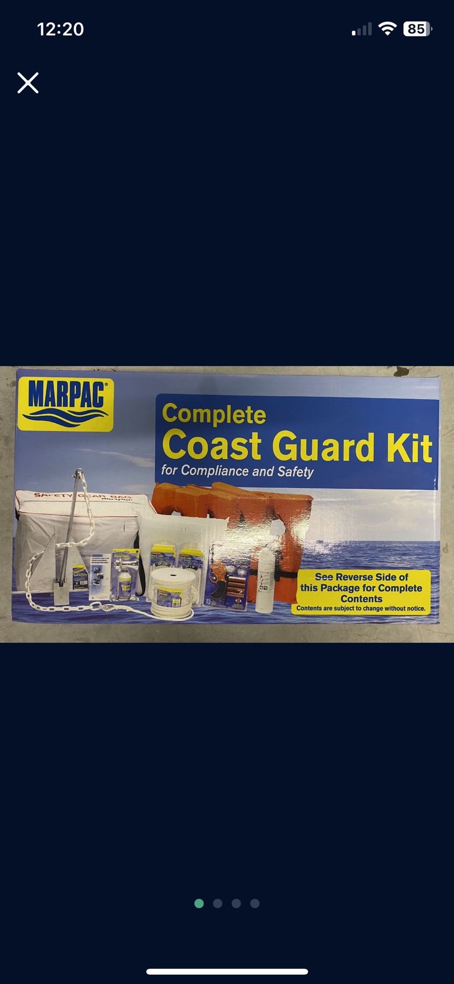 Complete Coast Guard Kit - MARPACMid Range Deluxe Boater 7-0745. Brand new sealed box never used.