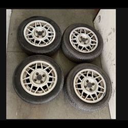 4 - 185/60r14 4x100 4x3.94 Stock Vw Golf Xa Xb Integra Honda Del Sol  Fit Civic Miata Yaris Wheels Rims Tires!!!!!