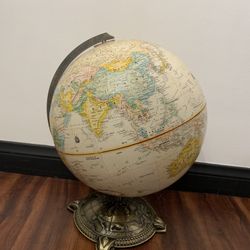 Globemaster 12" Tropical Raised Mountains Metal Base Desk Globe