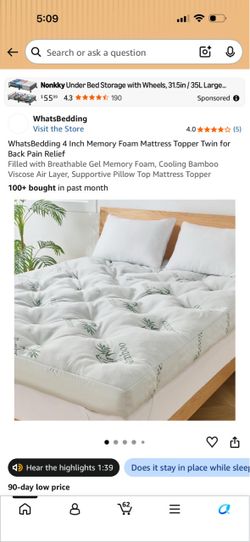 Twin topper mattress