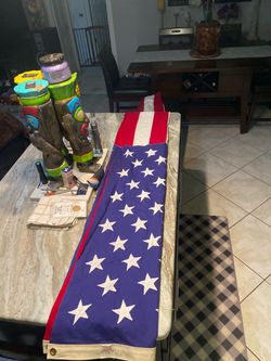 Rare WW2 authentic military flag from the USS New Jersey