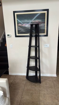 Wooden shelves