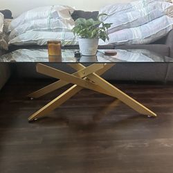 Glass & Gold Coffee Table