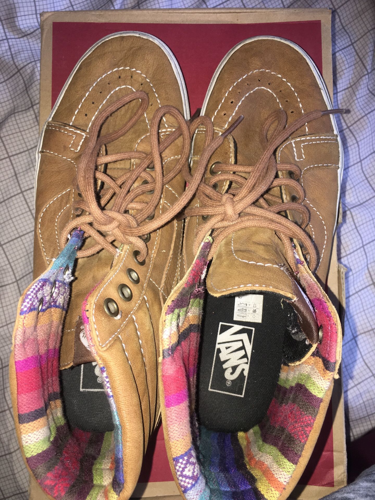 Vans Brown Leather Sk8-Hi