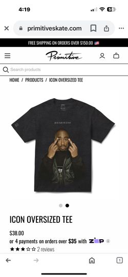 PRIMITIVE 2 PACSHIRT ( New In Poly Bag) LARGE 20$