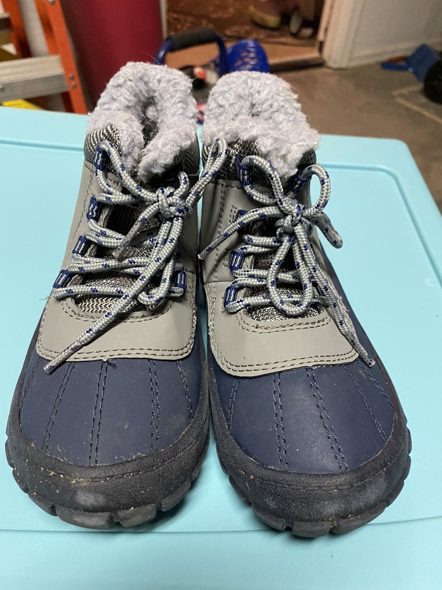 Waterproof boots.