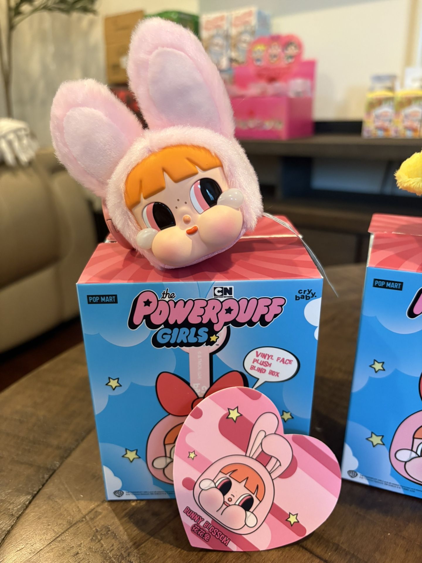 Pop Mart CRYBABY x Powerpuff Girls Series Bunny Blossom Vinyl Face Plush