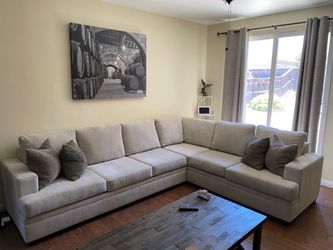 White sectional sofa