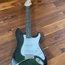 BC Electric Guitar – Green/Black Finish – Great Starter or Practice Guitar