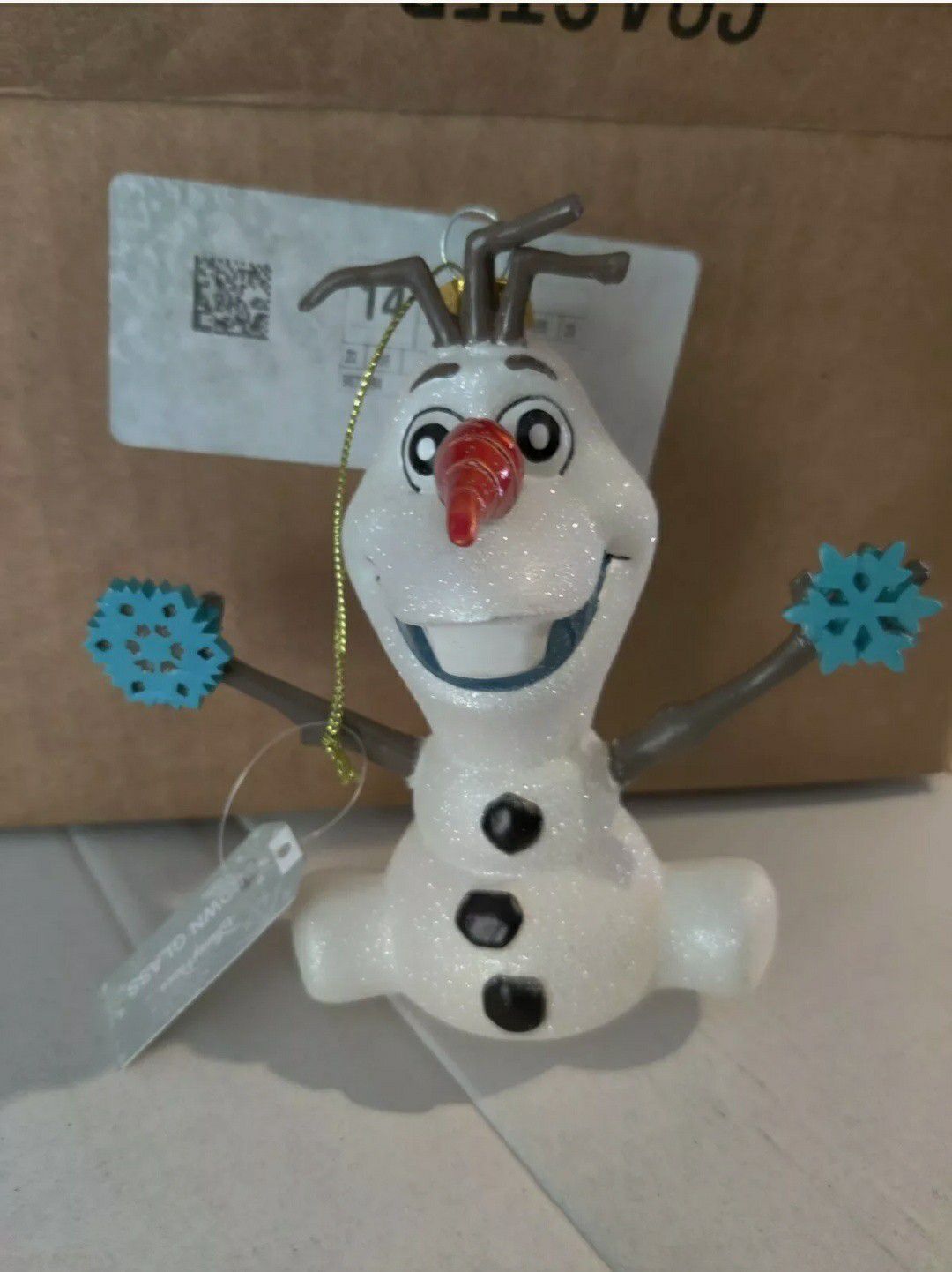 Blown Glass Olaf Christmas Ornament