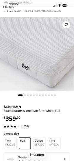 Ikea GLADSTAD Full Bed Package, white