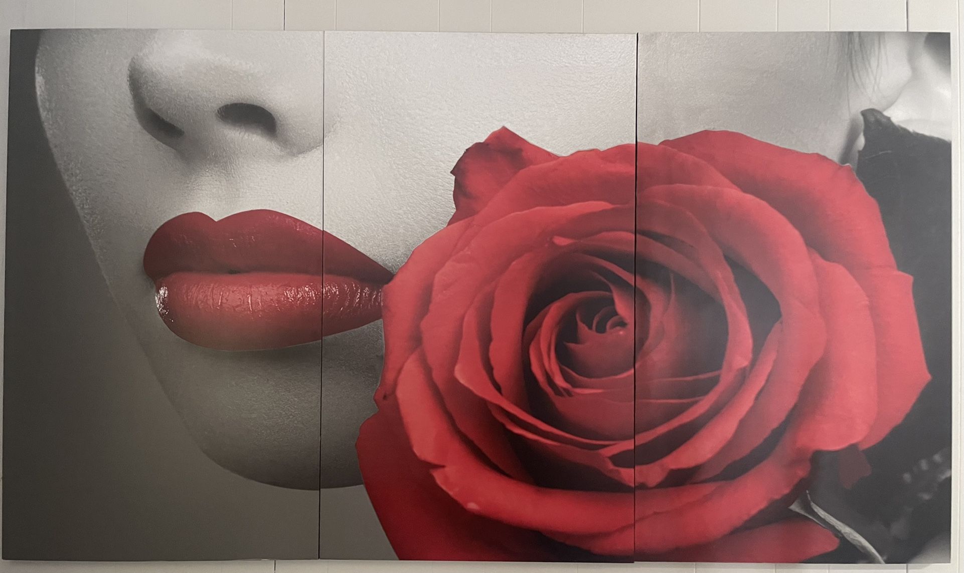 Lips & Flower Wall Art 