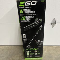 EGO POWER+ 56-volt Cordless Battery String Trimmer and Leaf Blower Combo Kit (Battery & Charger Included) Model #ST1502LB                             