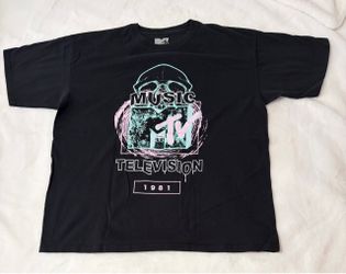 Vintage-Vibe MTV Music Television Graphic Tee (Size XL)