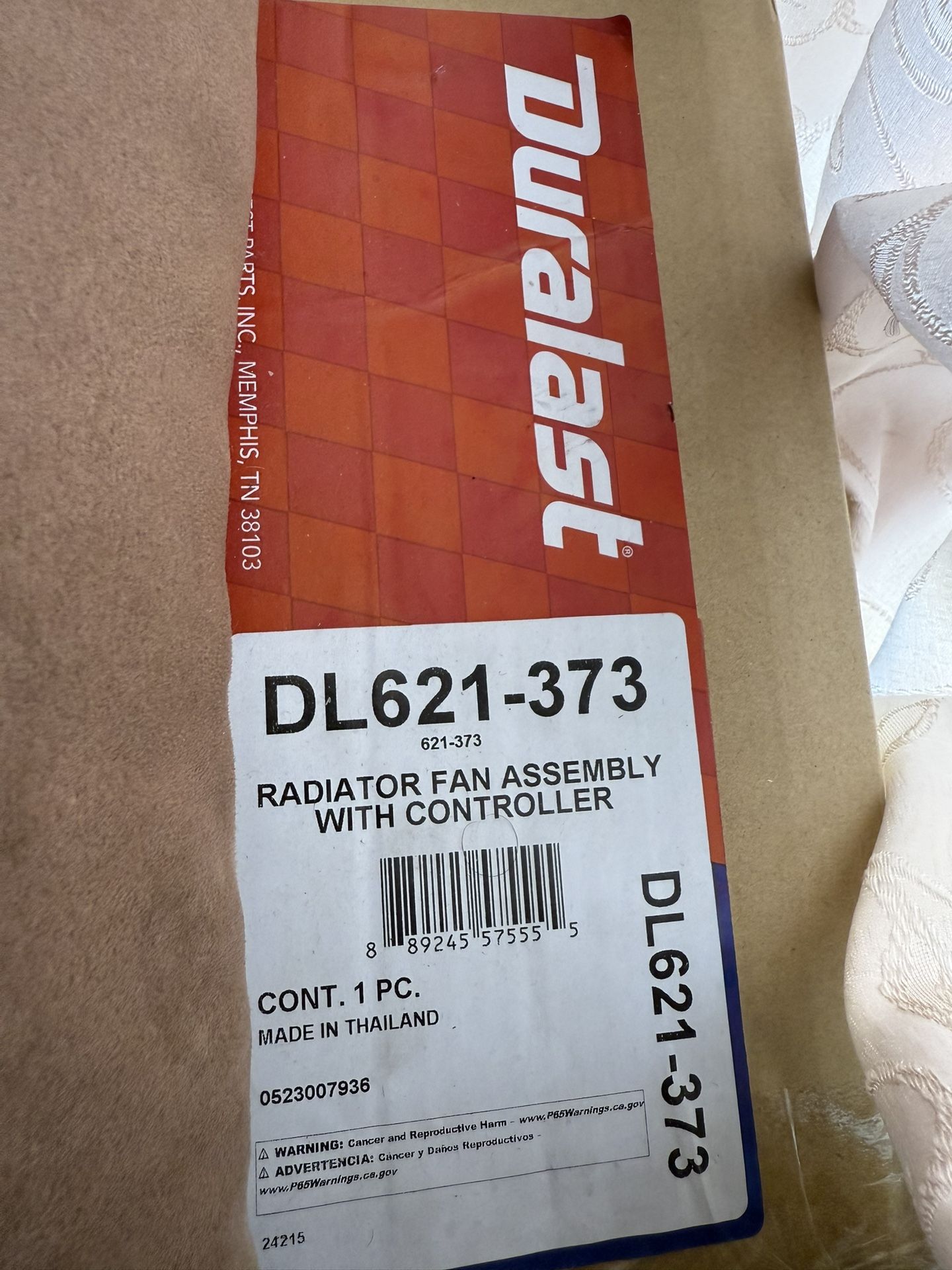 Duralast DL621-373 Radiator Fan W/ Assembly
