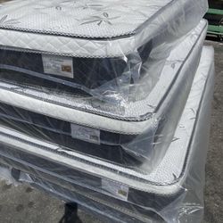 🌟✨Mattress Pillow Top All Sizes ✨🌟 ☑️ 12” inches tall 🟦All sizes 🛏💤 🟩Same day delivery available🚛 🟠Queen sizes $199 🟡Full sizes $179 🟢Twin s