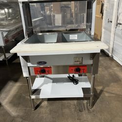 BRAND NEW COOKRITE 2 WELL STEAM TABLE W/ CUSTOM SNEEZE GAURD 