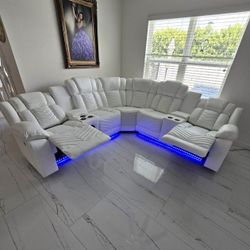 Power Reclining Sectional Sofa 