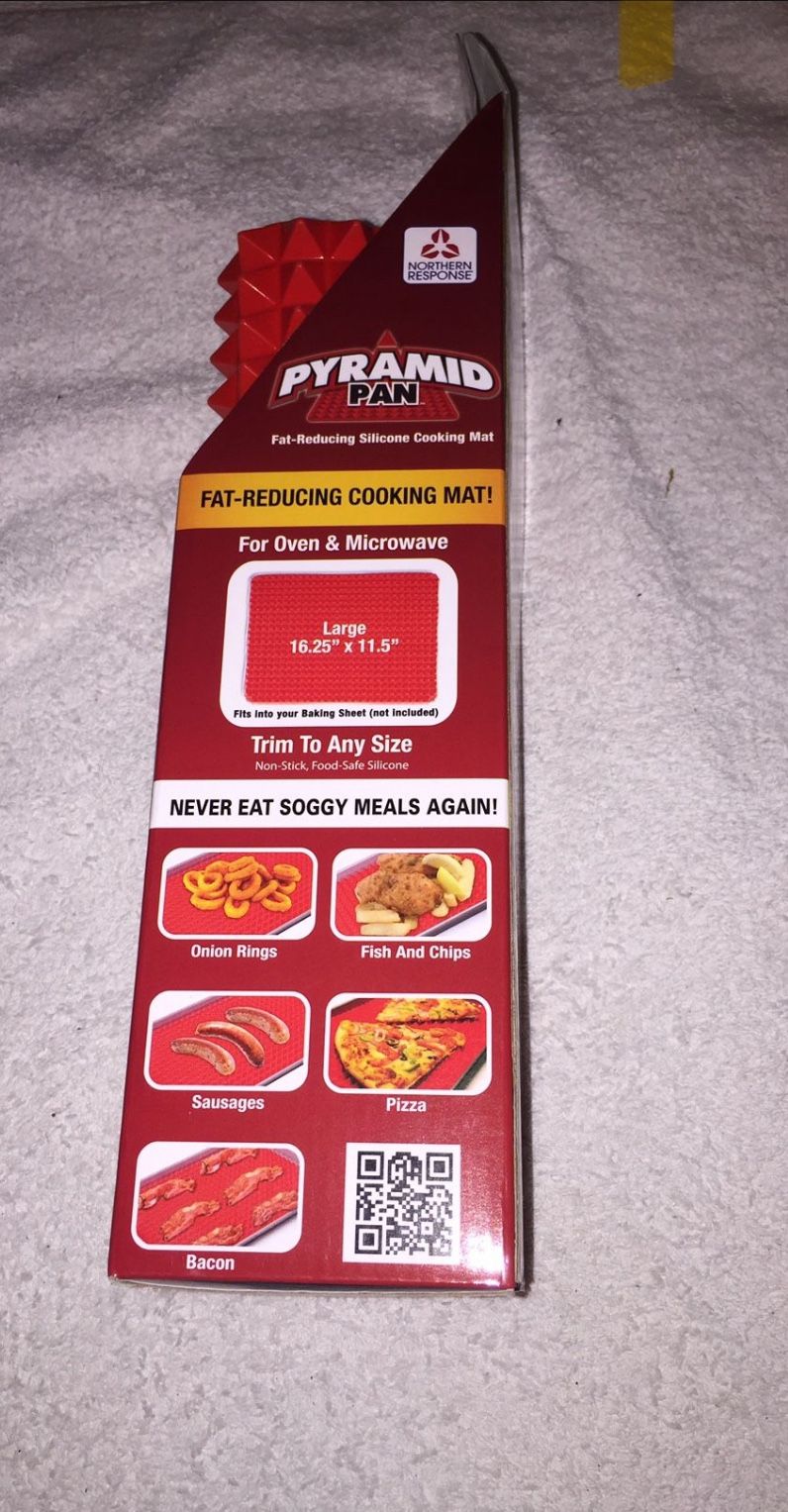 Pyramid Pan Fat Reducing Silicone Mat For Microwave And Oven 