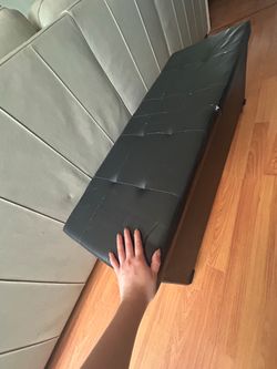 Black Storage Ottoman – Used Condition