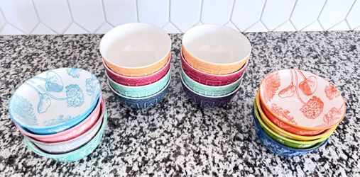 16 pcs colorful bowls