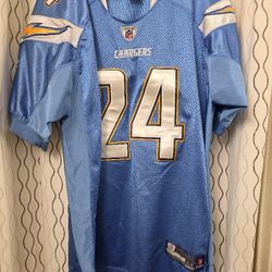 VTG Reebok RYAN MATHEWS No. 24 SAN DIEGO CHARGERS On-Field Sz 54.
