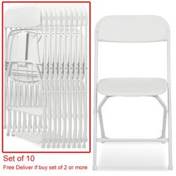 Folding Chair Set of 10, brand new in box. Sturdy and Strong, perfect for party events celebration gathering family