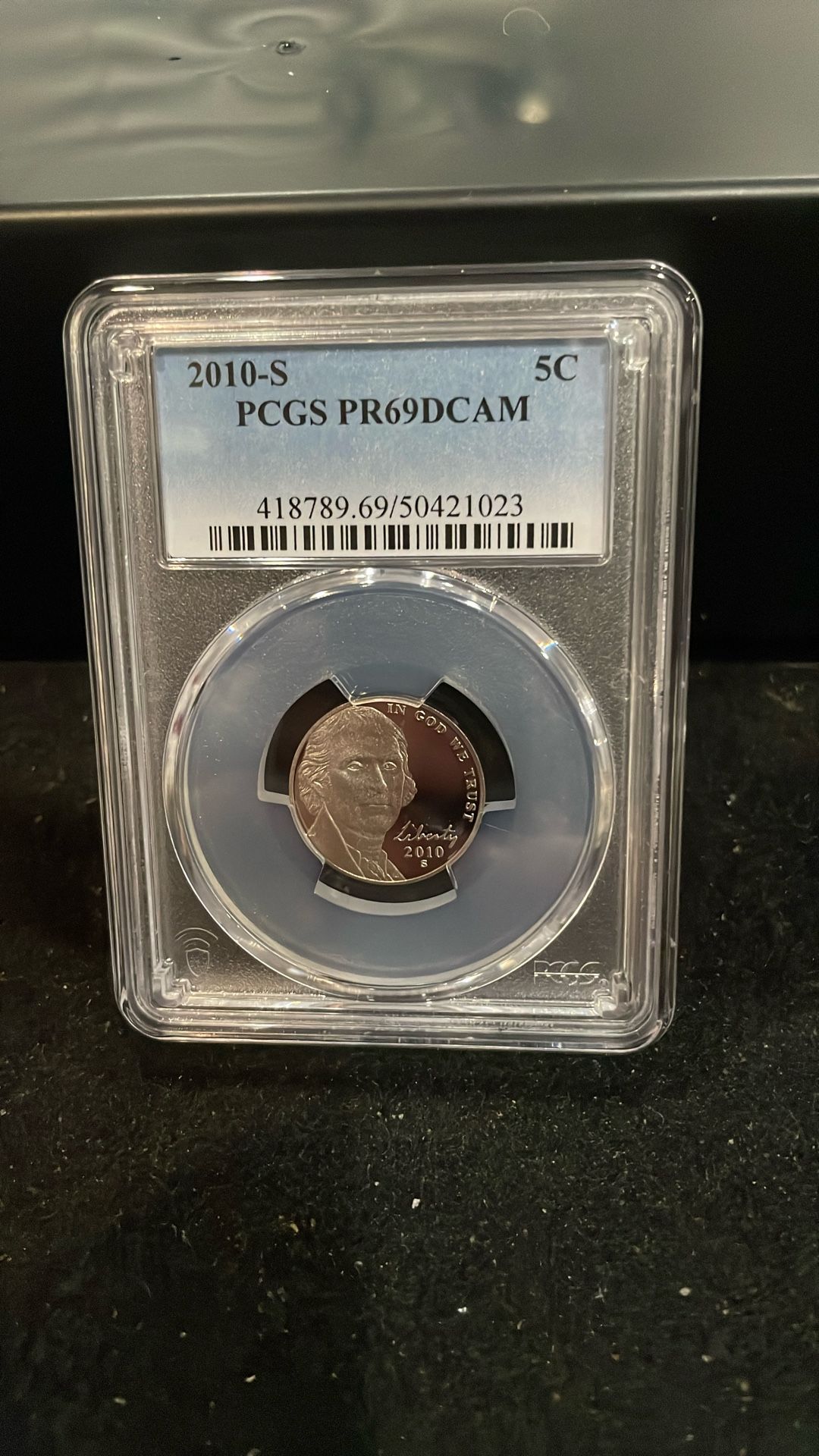 2010 S Gem Proof Jefferson Nickel Graded At PR69 With A Deep Cameo A-20