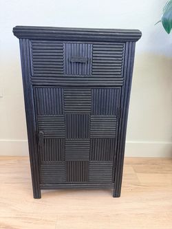 Vintage Black Nightstand/Cabinet