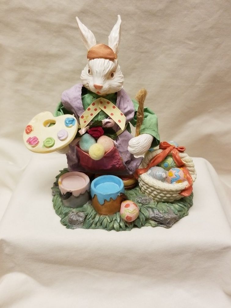 Bunny Painting Eggs