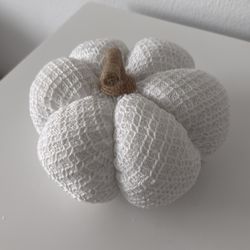 NEW White fabric pumpkin